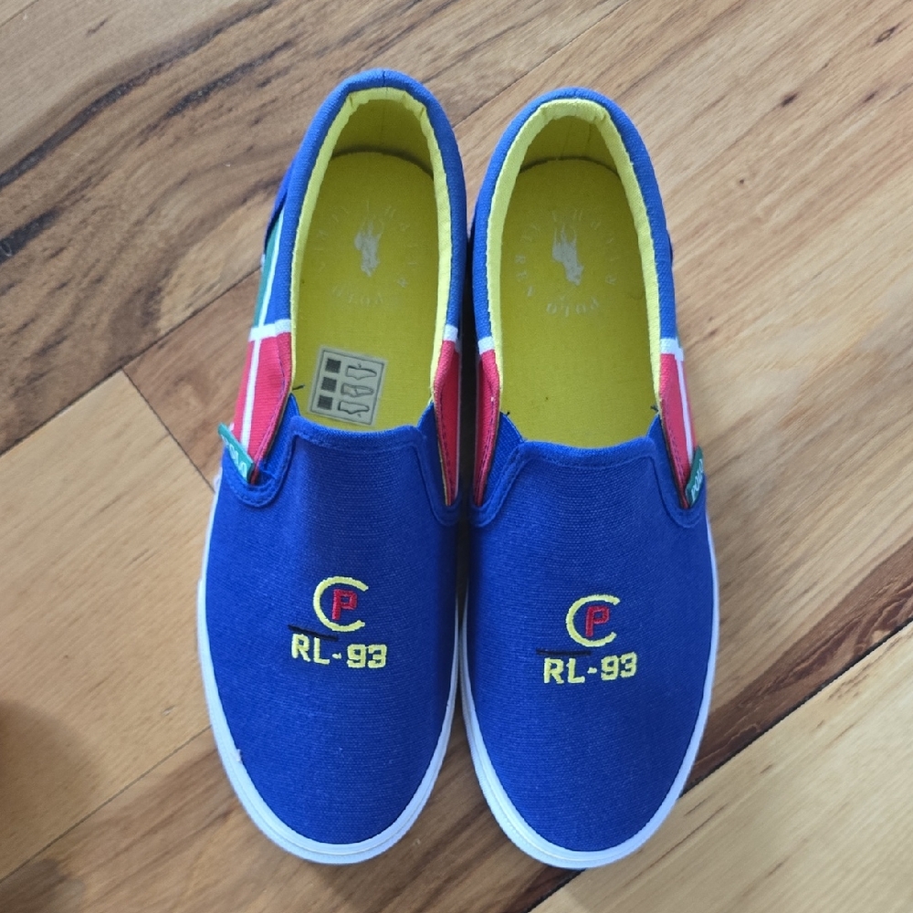 Polo Ralph Lauren Kids Slip-On Sneakers - Blue and Red